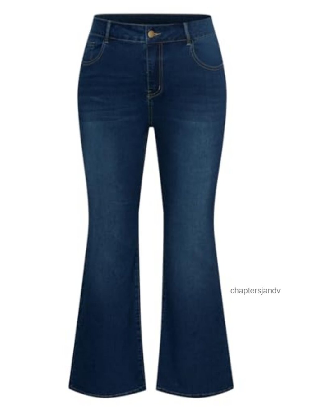 Plus Size High Waisted Flared Wide Leg Stretchy Denim Jeans
